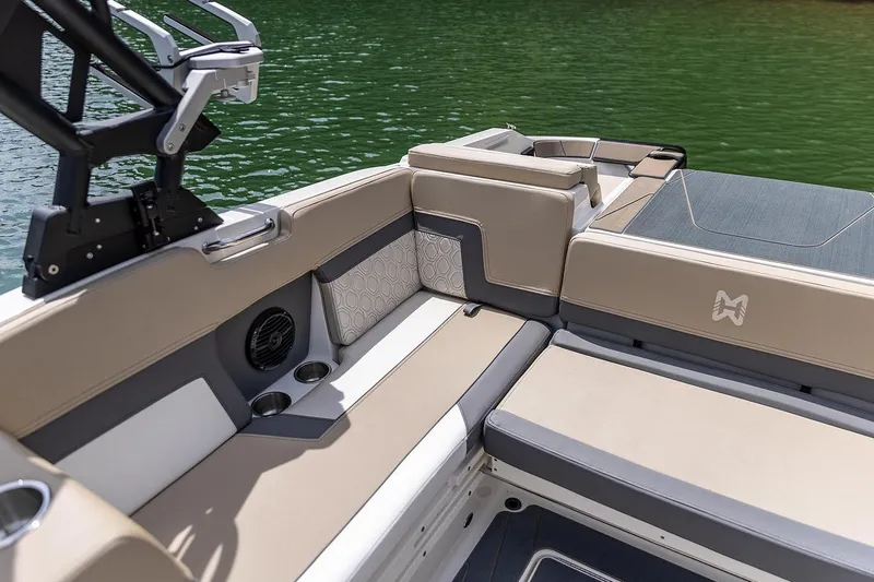 Slide: The Image of Manufacturer Provided Image: Interior of 2026 Heyday H22 boat with beige seating. - 17