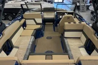 Slide: The Image of 2026 Heyday H22 boat interior with beige seating and modern design. - 4