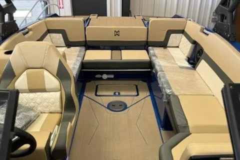 Slide: The Image of 2026 Heyday H22 boat interior with beige and gray seating, modern design. - 8