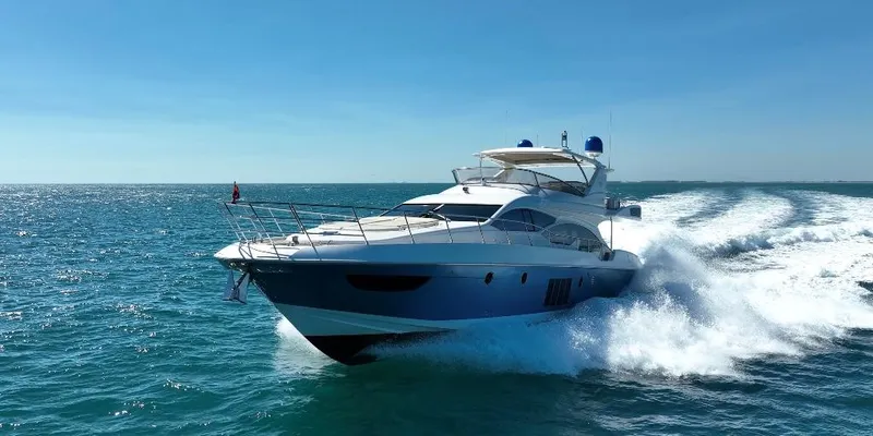 Slide: The Image of Luxury Azimut 70 yacht cruising on open sea, 2014 model. - 16