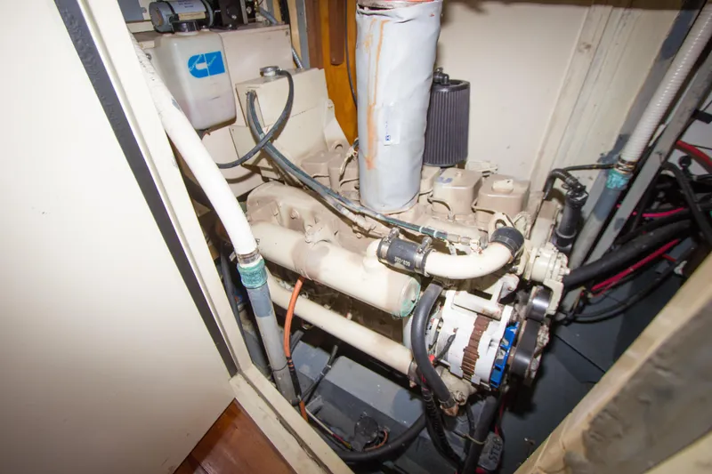Slide: The Image of Engine room of a 1997 Crealock custom-built raised cabintop schooner. - 40