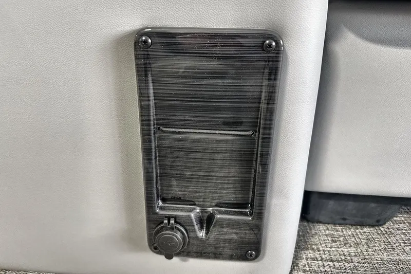 Slide: The Image of Control panel on 2026 Landau Island Breeze 23F boat interior. - 22