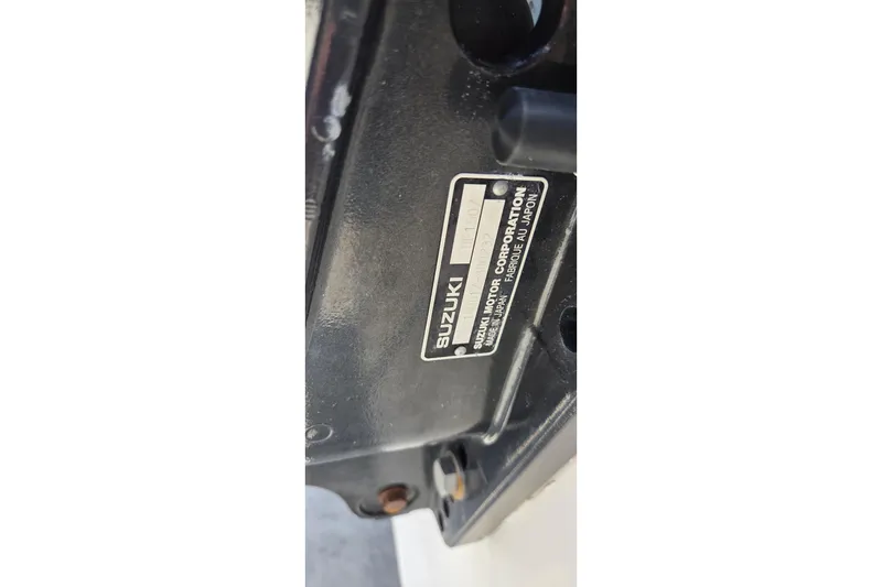 Slide: The Image of Close-up of Suzuki motor label on a 2009 Sea Fox 256 Walk Around boat. - 17