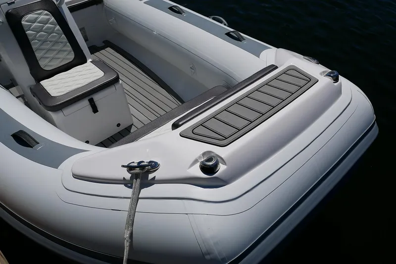 Slide: The Image of Manufacturer Provided Image: 2021 Highfield Sport 460 inflatable boat with sleek seating and modern design. - 8