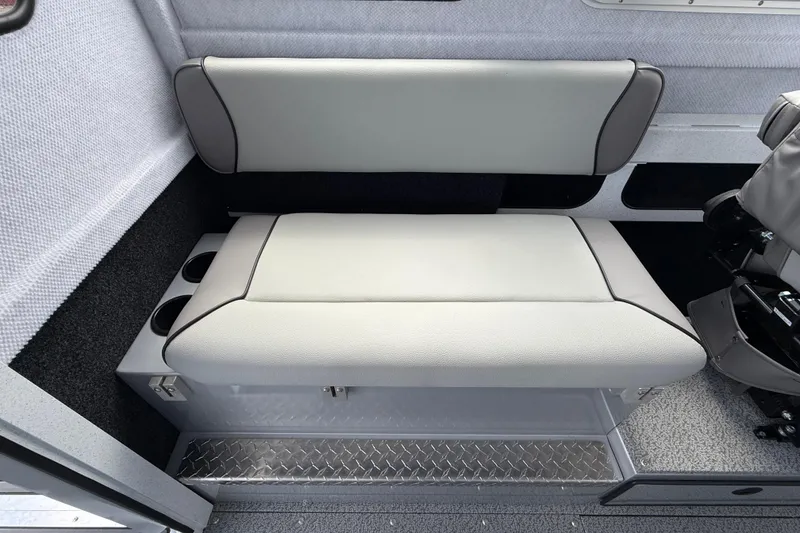 Slide: The Image of Interior seating of 2026 KingFisher 2825 Coastal Express boat with cup holders. - 12
