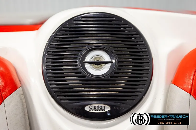 Slide: The Image of Close-up of a Clarion marine speaker on a 2007 Sea Doo 150 Speedster boat. - 30