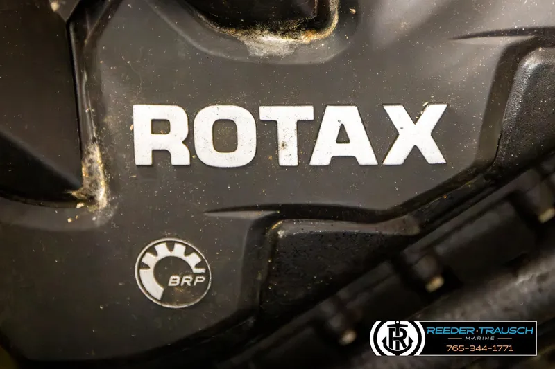Slide: The Image of Close-up of 2007 Sea Doo 150 Speedster Rotax engine with BRP logo. - 33