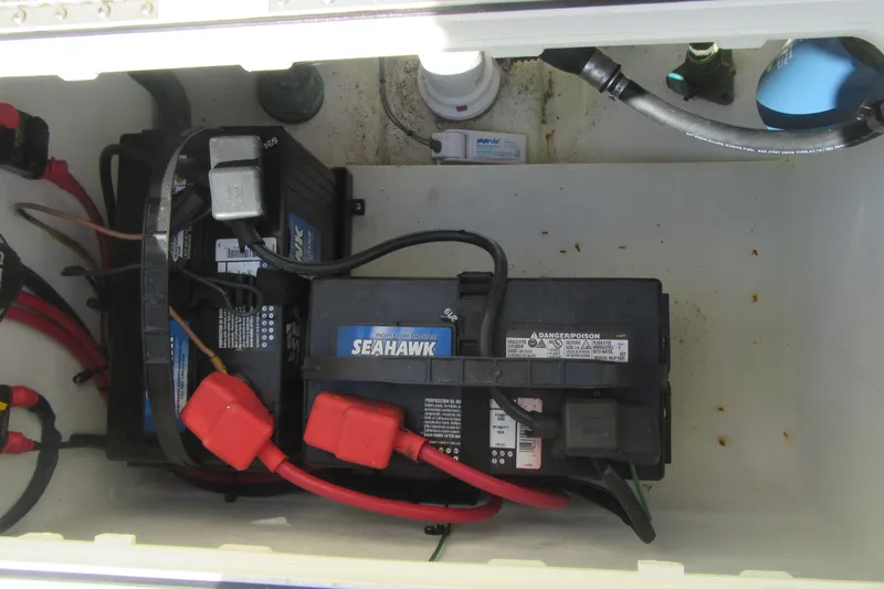 Slide: The Image of Battery compartment of a 2013 Parker 2320 SL Sport Cabin with Seahawk battery. - 20
