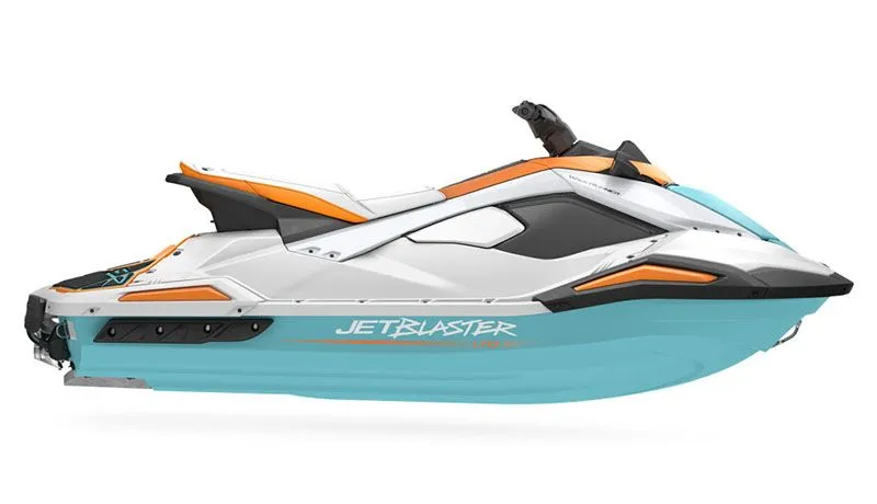 The Image of 2026 Yamaha Jetblaster LTD jet ski in white and turquoise. - 1