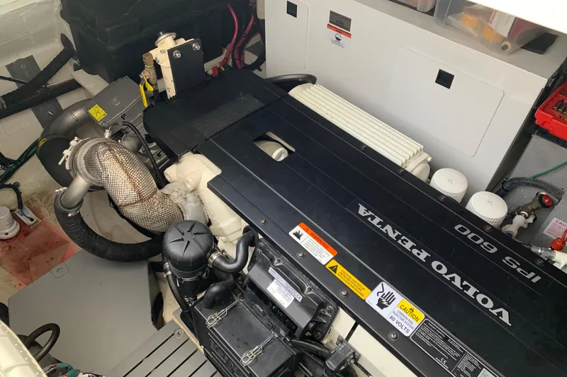 Slide: The Image of Engine compartment of a 2019 Regal 42 Grande Coupe with Volvo Penta IPS 600. - 36