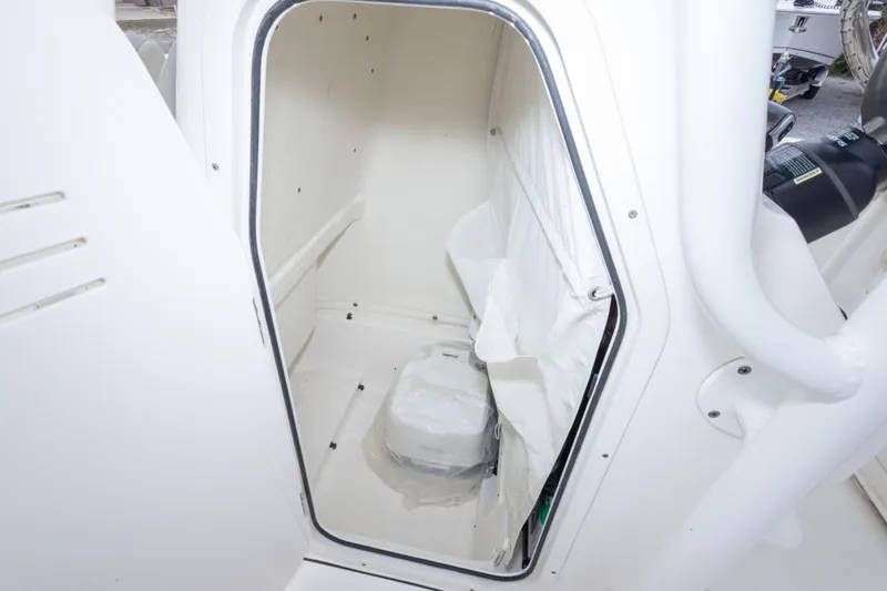 Slide: The Image of Interior view of 2023 Key West 239 FS boat storage compartment. - 43