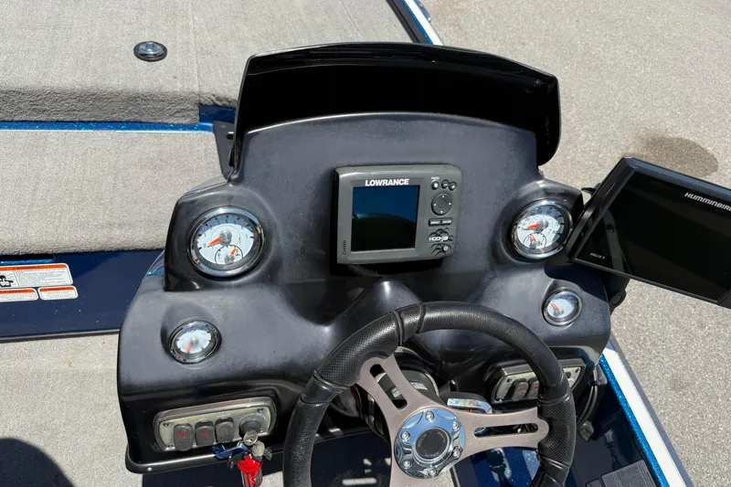Slide: The Image of Dashboard of a 2017 Nitro Z18 boat with Lowrance and Humminbird electronics. - 13