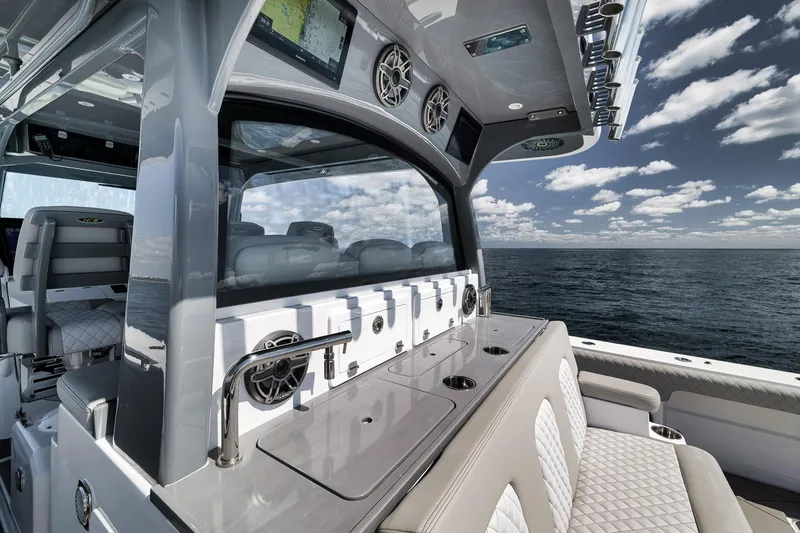 Slide: The Image of Luxurious interior of 2025 HCB 53 Suenos yacht with ocean view and modern amenities. - 19