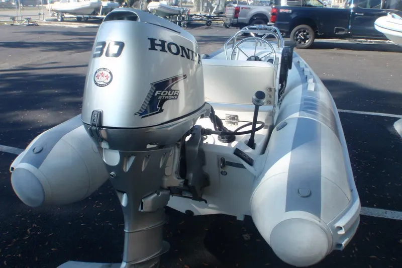 Slide: The Image of 2007 Novurania Deluxe 335 boat with Honda 30 horsepower four-stroke engine. - 5