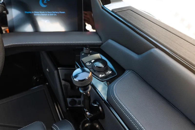 Slide: The Image of 2026 MasterCraft XStar 25 interior control panel with sleek design and modern features. - 37
