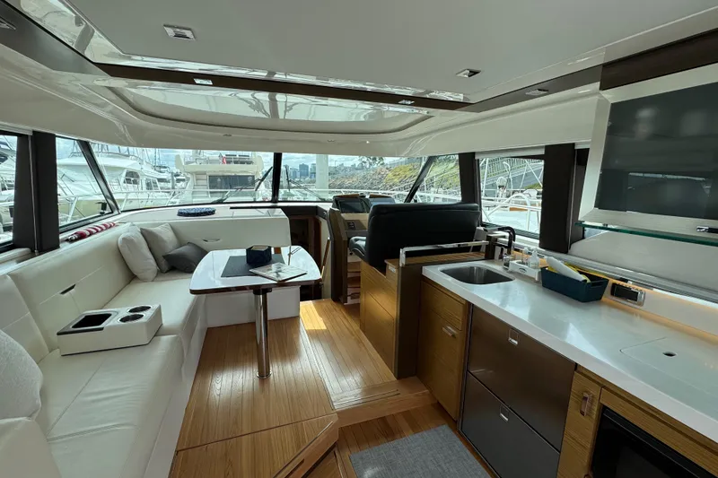 Slide: The Image of Luxurious interior of 2018 Tiara Yachts C44 Coupe with modern amenities and elegant design. - 15