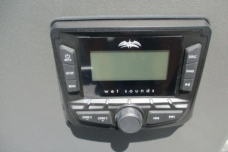 Slide: The Image of Wet Sounds audio control panel on 2026 Sun Tracker Party Barge 16 DLX. - 12