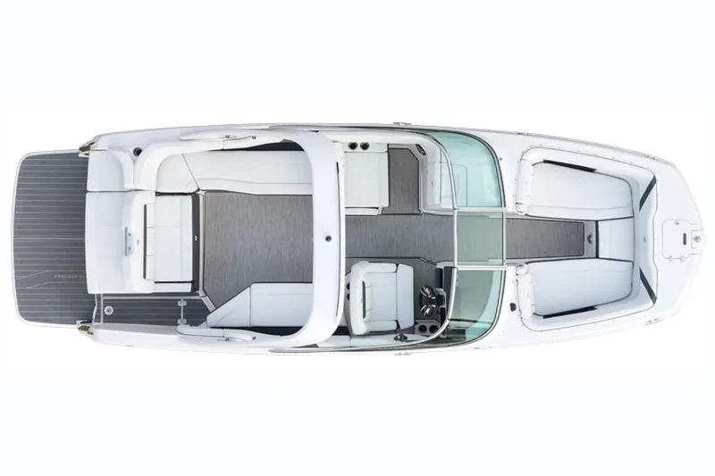 Slide: The Image of Manufacturer Provided Image: Top view of 2018 Regal 26 FasDeck boat interior layout. - 18
