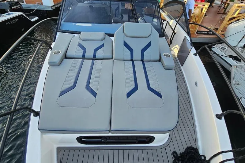Slide: The Image of Luxurious 2027 Hanover 327 boat with stylish sunbathing deck and modern design. - 21