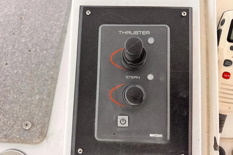 Slide: The Image of Control panel for thruster and stern on 1985 Hartman-Palmer yacht. - 12