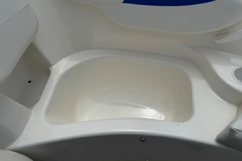 Slide: The Image of Interior view of a 2008 Glastron MX 175 boat's seating area. - 16
