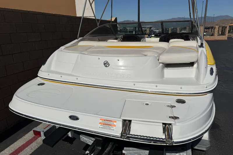 Slide: The Image of 2008 Crownline 200 LS boat rear view with swim platform and seating. - 6