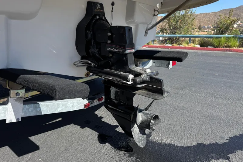 Slide: The Image of 2008 Crownline 200 LS boat with MerCruiser outdrive on a trailer. - 7