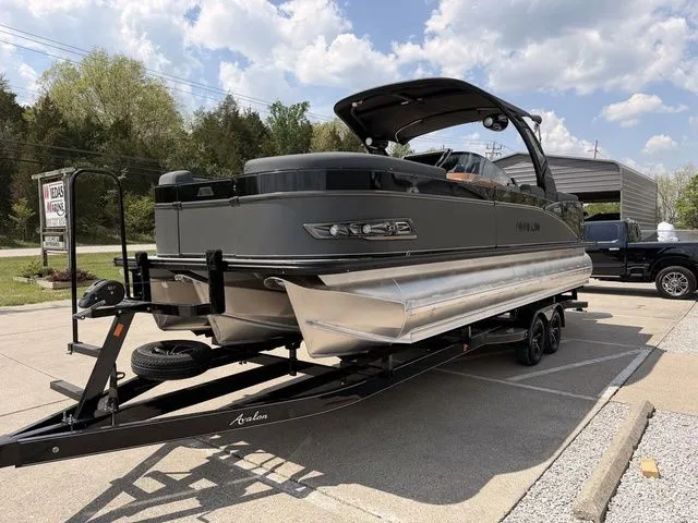 Slide: The Image of 2026 Avalon Catalina Quad Lounger on trailer, ready for adventure. - 13