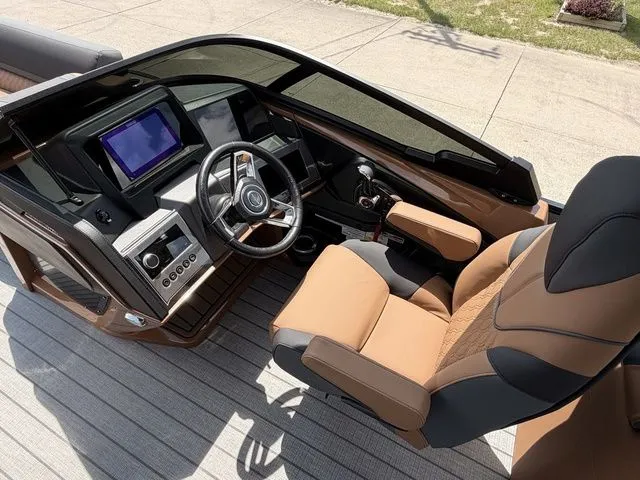 Slide: The Image of Luxurious cockpit of 2026 Avalon Catalina Quad Lounger with modern design. - 7