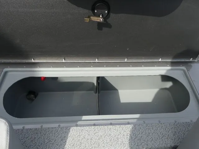 Slide: The Image of Open storage compartment in G3 Sportsman 1710 boat, 2026 model. - 31