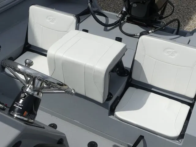 Slide: The Image of Interior of G3 Bay 20 boat, white seats, model year 2026. - 29