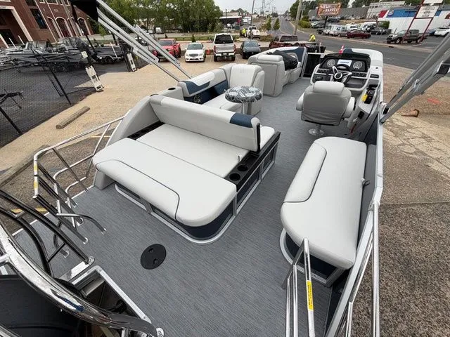 Slide: The Image of Interior of 2026 Godfrey Sweetwater 2286 SFL Tritoon with luxurious seating. - 7