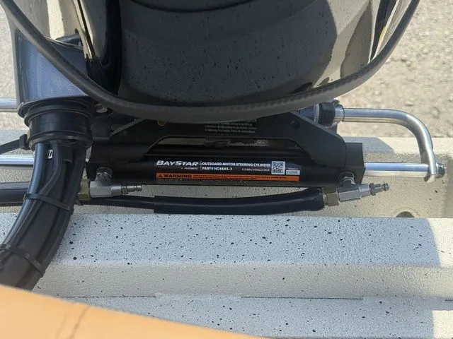 Slide: The Image of BayStar steering cylinder on Xpress Boats H190B, year 2026. - 22