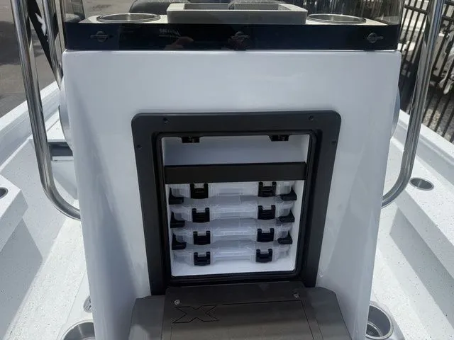 Slide: The Image of 2026 Xpress Boats H20B with integrated storage compartment. - 13