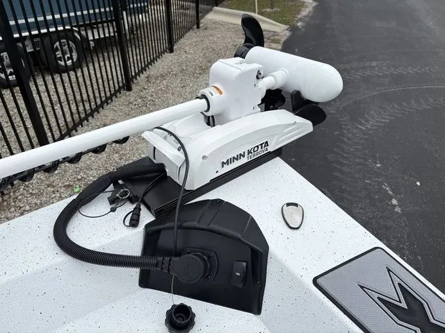 Slide: The Image of Minn Kota trolling motor mounted on 2026 Xpress Boats H20B. - 7