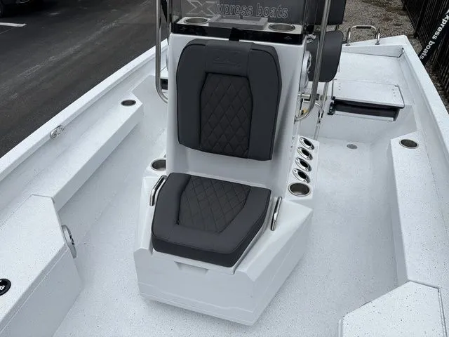 Slide: The Image of Interior of 2026 Xpress Boats H20B with cushioned seat. - 8