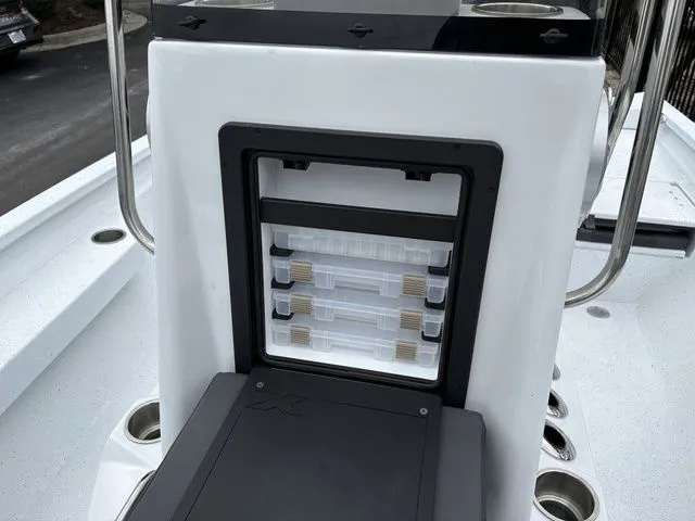 Slide: The Image of 2026 Xpress Boats H20B with integrated storage compartment. - 9