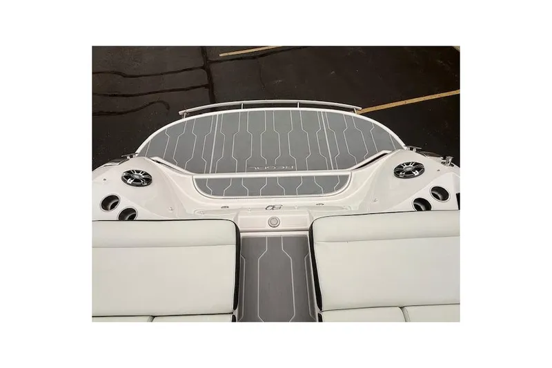 Slide: The Image of 2021 Regal 2800 Bowrider boat interior with sleek seating and modern design. - 31