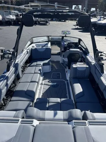 Slide: The Image of Interior of 2026 Malibu Wakesetter 25 LSV with luxurious seating. - 5