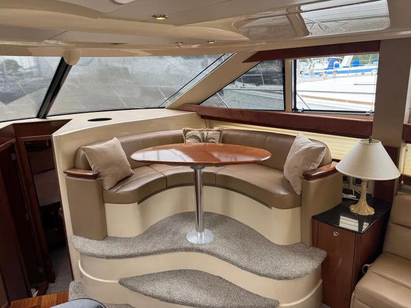 Slide: The Image of Interior of a 2008 Meridian 391 Sedan yacht with cozy seating area. - 21