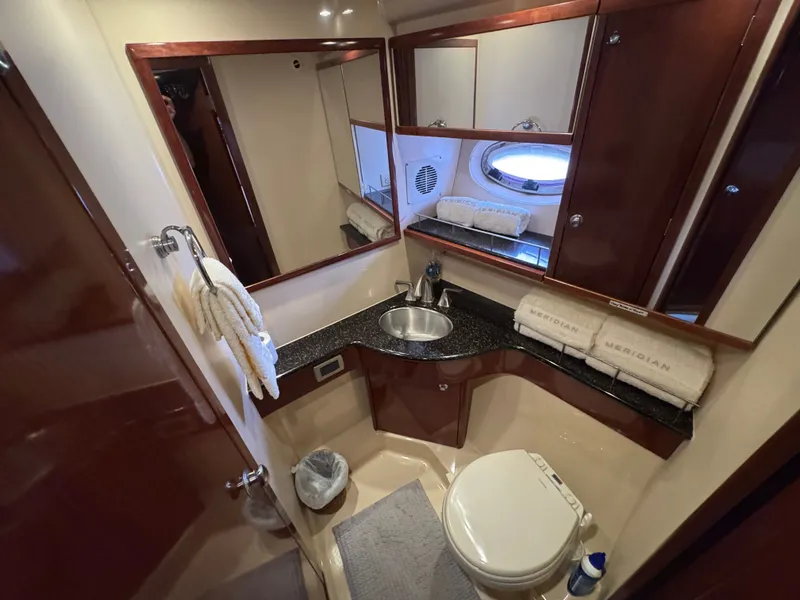 Slide: The Image of Luxurious bathroom in a 2008 Meridian 391 Sedan yacht. - 35