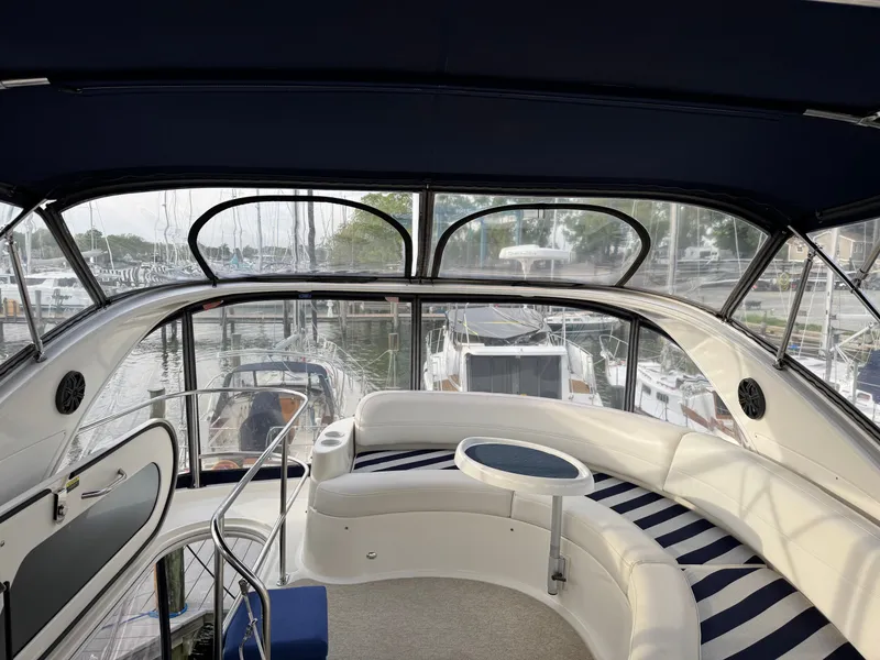 Slide: The Image of Interior of a 2008 Meridian 391 Sedan yacht docked at marina. - 40