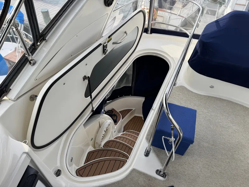 Slide: The Image of Interior of a 2008 Meridian 391 Sedan yacht with staircase. - 48