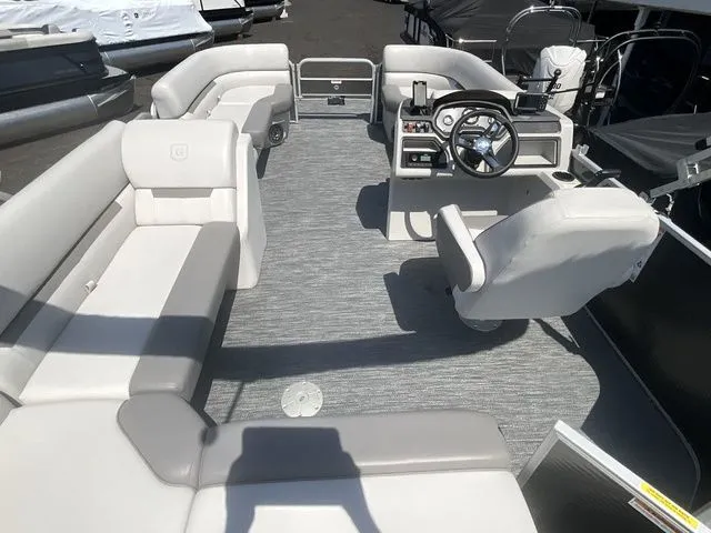 Slide: The Image of Interior of 2023 Godfrey Pontoons Xperience 2086 BFX with gray seating. - 16
