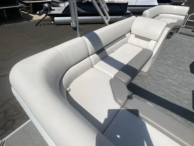 Slide: The Image of Interior of Godfrey Pontoons Xperience 2086 BFX 2023 with gray upholstery. - 17