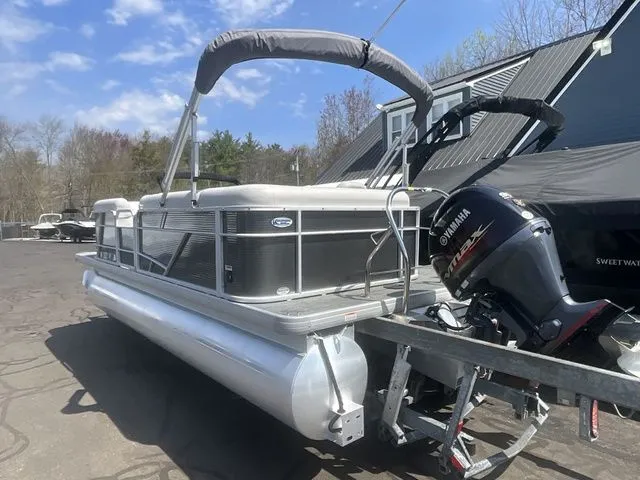 Slide: The Image of 2023 Godfrey Pontoons Xperience 2086 BFX on trailer, exterior view. - 3