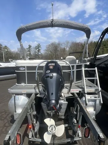 Slide: The Image of 2023 Godfrey Pontoons Xperience 2086 BFX on trailer, rear view. - 4