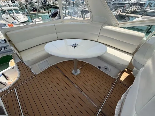 Slide: The Image of Luxurious seating area on a 2005 Carver 46 Voyager yacht. - 35