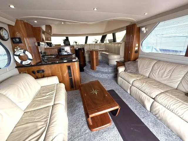 Slide: The Image of Luxurious interior of the 2005 Carver 46 Voyager yacht. - 45