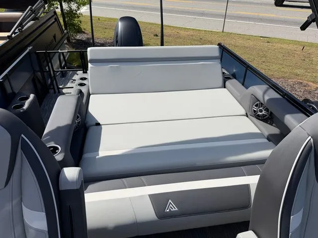 Slide: The Image of Viaggio Lago X-S 22 boat 2026 with luxurious seating area. - 6